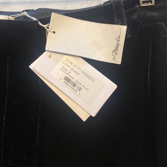 3.1 Phillip Lim Black Velvet Joggers 2 NWT - Picture 3 of 4